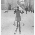 Nevicata a Lari - bambino sugli sci