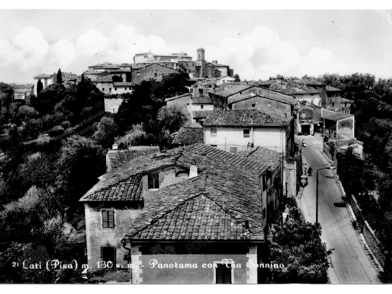 Lari - panorama con via Sonnino