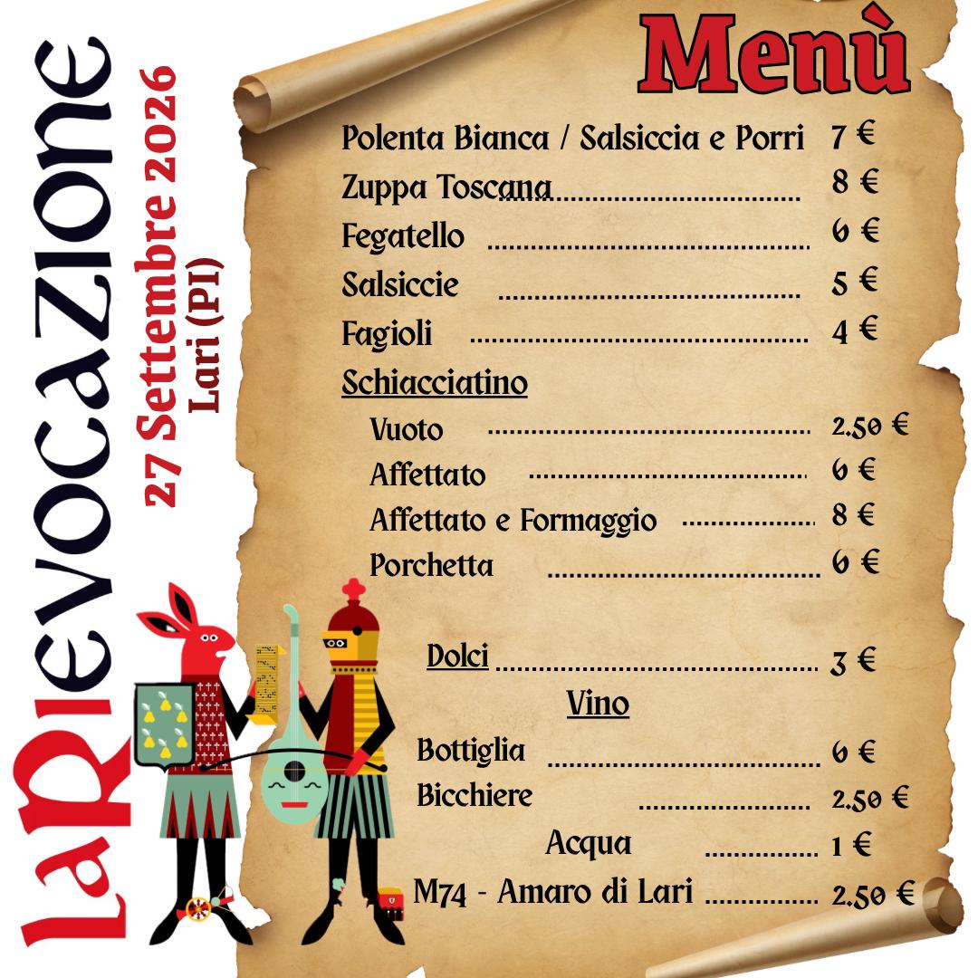 menu larigiano